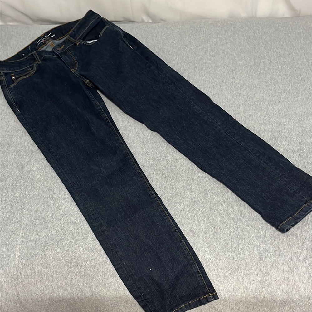 Esprit Womens Straight Jeans Size 30 Minimalist Capsule Dark Wash Preppy